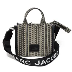 MARC JACOBS マークジェイコブス ザ モノグラム ジャカード ミニ トート 総柄 ブラック 2WAY ショルダーバッグ クロスボディ ロゴ エンボス パッチ ベージュマルチ トートバッグ H021M06RE22