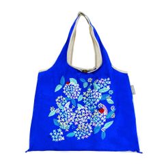 横浜ベイスターズ マスコット刺繍入り トートバッグ エコバッグ ブルー