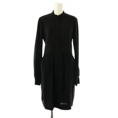 バレンシアガ BALENCIAGA BLACK DRESS 長袖 ワンピース 膝丈 38