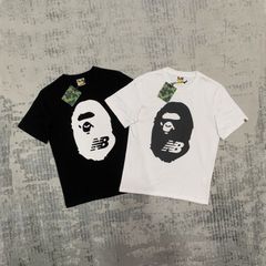新品⭐︎A BATHING APE レタープリント半袖Tシャツ 男女兼用 特価 ] A BATHING APE レタープリント半袖Tシャツ ユニセックス