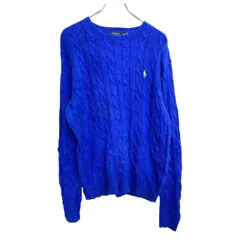 POLO RALPH LAUREN セーター Mサイズ ポロラルフローレン ブルー 古着卸 アメリカ仕入 t2410-3459