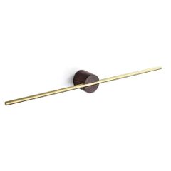 SALUDABLE タオルハンガー タオル掛け キッチン 洗面所 タオルホルダー タオルバー 部屋 (50cm ブラウン・ゴールド)