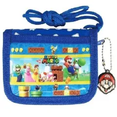 ひも付き ウォレット キャラクター | マリオBL：171139497 マリオ ルイージ キノピオ ピーチ ヨッシー 紐付 首かけ 首下げ 財布 コインケース 小銭入れ 財布 サイフ パスケース 二つ折り キッズ 子供 男の子 女の子 小学生