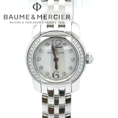 【中古美品】 Baume&Mercier ボーム&メルシェ 65392 ケープランド ダイヤベゼル クォーツ ステンレス レディース 時計