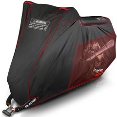 【kaedear公式アウトレット】バイクカバー 耐熱 二層 300D/250T 中型大型400㏄～1100㏄ バイク カバー 盗難防止 厚手 高耐久 撥水 ウェザーシールド・エキゾーストガード KDR-C1-3L (245×150×110)
