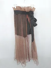 ◇ ⊂ snidel スナイデル チュール ショートパンツ サイズ0 ブラック ブラウン レディース P  【1409090033155】