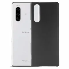 Xperia 5 ケース SO-01M SOV41 901SO エクスペリア5  耐衝撃 シンプル さらさら ハード ケース 【Color】 ブラックのサムネイル