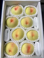 <産直>岡山白桃✨品種色々！贅沢家庭用2kg箱(8個~9玉入り)のサムネイル