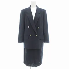 バーバリーズ Burberrys 美品 セットアップ スカート ダブル スーツ ウール 7 S ネイビー 紺 /ZK 0829 ■GY14のサムネイル