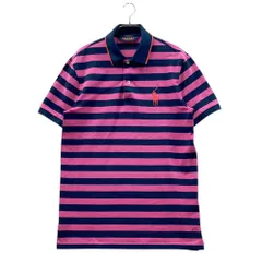 サイズ：S POLOGOLF ラルフローレン ポロゴルフ  半袖ポロシャツ ボーダー柄 ピンク系 [240101505270] ゴルフウェア メンズ ストスト
