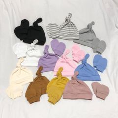 【即納】新品 2点セット ベビーミトン&ベビーとんがり帽子 赤ちゃん韓国子供服