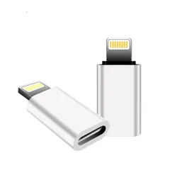 Type-C Lightning 変換 アダプター iPhone 充電　ホワイト