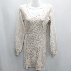 ◇ ⊂ LIP SERVICE リップ サービス ストレッチ素材 長袖 膝丈 ワンピース サイズS ベージュ系　レディース E  【1410290051276】