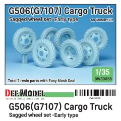 【中古】プラモデル 1/35 WWIIアメリカ陸軍G7107 G506 カーゴトラック用自重変形初期型ホイールセット ミニアート用 ディティールアップパーツ [DW30058]