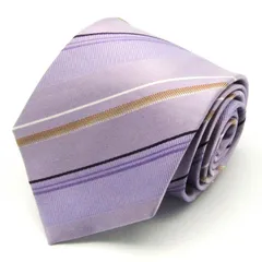 コムサイズム ブランド ネクタイ ストライプ柄 アイビーストライプ シルク メンズ パープル COMME CA ISM 【中古】