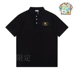 【今日WTO】BURBERRY 金刺繍戦馬ロゴ ポロシャツ-QB25