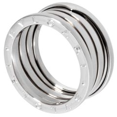 ブルガリ BVLGARI ビーゼロワン 4バンド リング 指輪 #62 K18WG 13.3g ホワイトゴールド B-zero1 メンズ【中古】