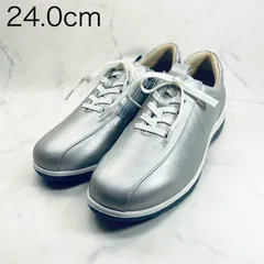 【新品 訳あり】【3E】アトリエ　軽量デザインスニーカー　24.0㎝　シルバー