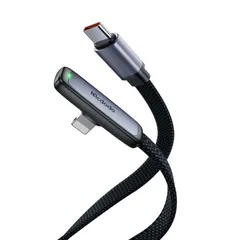 【数量限定】i-Phoneケーブル MSC充電技術搭載 極薄L字型 デュアルコア保護チップ内蔵 高速データ転送 PD急速充電 アルミ合金&TPEカバー LEDライト付き 36W 2色高密度編組み 精密で丈夫 1.2m PDケーブル ライトニングケーブル i-P