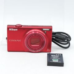 【美品】NikonデジタルカメラCOOLPIX S6100 スーパーレッド S6100RD
