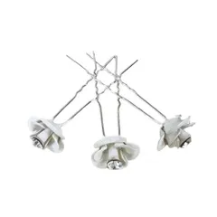 髪飾り Uピン 3本セット おしゃれ ストーン キラキラ パール フラワーモチーフ 飾り付きUピン 和装小物 振袖 ふりそで 和装 ヘア 着物 成人式 かみかざり 浴衣 ゆかた アップヘア ヘアアクセサリー きもの kimono