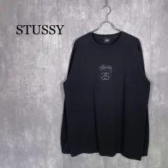『STUSSY』ステューシー (XL) フロントロゴプリント ロングTシャツ