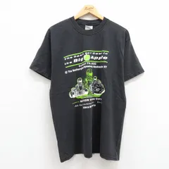 XL/古着 半袖 ビンテージ Tシャツ メンズ 00s レーシングカー コットン クルーネック 黒 ブラック 24jun01 中古