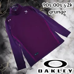OAKLEY オークリー タートルネック GOLF SKULL スカル刺繍 防風 裏起毛  SKULL COMFORTSBLE TURTLES 2.0 カットソー ゴルフウェア 長袖 ワンポイント パープル 紫 y2k