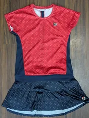 FILA フィラ テニスウェア シャツ スカート 上下 セットアップ レディースM