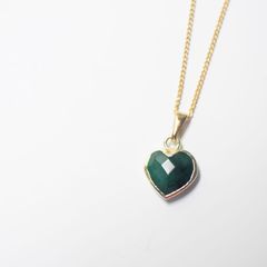 ☆本日終了レア品☆バカラハート クリスタルネックレス☆グリーン 