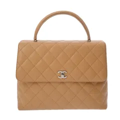 シャネル マトラッセ ケリー型 ベージュ  A12397  レディース キャビアスキン  ハンドバッグ