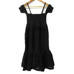 CHANEL ブラック パフスリーブ ミニワンピース 38 CHANEL ブラック パフスリーブ ミニワンピース 38