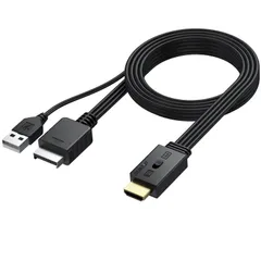 AUTOUTLET PS2 to HDMI 変換 1080P（60hz）のみサポート コンバーター 4:3/16:9変換スイッチ付き ps2 hdmi 変換 ケーブル PS1/PS2対応 HDMI 1080P 変換コンバーター