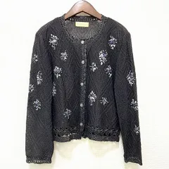 2点おまとめ アトリエサガンお花モチーフカーディガン マーブルシュッドブラウス 2点おまとめ アトリエサガンお花モチーフカーディガン マーブル