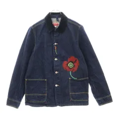 KENZO (ケンゾー) 22AW WORKWEAR DENIM JACKET POPPY ワークウェア ポピー フラワー刺繍 デニムジャケット FC65DV1019EB インディゴブルーのサムネイル