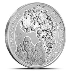 [保証書・カプセル付き] 2023年 (新品) ルワンダ「マウンテンゴリラ」純銀 1オンス 銀貨