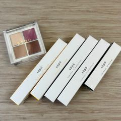 sopo 6点セット　アイパレット01　パウダー&ライナー 05 スパークリングショコラ 02 アイスレモネード　カラーマスカラ 04 モスグリーン