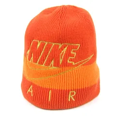 ナイキ ニットキャップ 帽子 スポーツウエア ブランド レディース ONEサイズ オレンジ NIKE 【中古】
