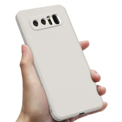 【在庫セール】Galaxy note8 note8 カバー Galaxy TPU カメラ保護 スリム ワイヤレス充電 ケース ケース ストラップホール 薄型 指紋 防止 耐衝撃 スマホケース ベージュ シリコン 白0200-48