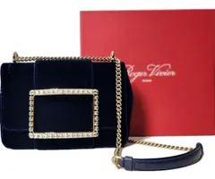 超美品＊Roger Vivier（ロジェ・ヴィヴィエ）ベルベットチェーンバッグ