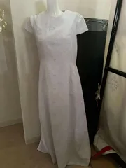 貸衣装処分品　ゲストドレス ゲストドレスロングドレス 白クリーム色