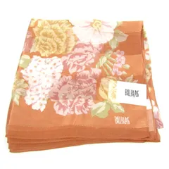 ビルブラス スカーフ ストール 未使用 シルク 日本製 ブランド レディース ブラウン BILL BLASS