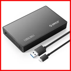 【特売】ORICO USB-C 3.5インチ HDDケース USB3.1 ハードディスクケース SATA3.0 外付け ケース 16TBまで 2.5 / 3.5 両方対応 USB3.0 5Gbps伝送 UASP高速 ツール不要 ブラック 3588C3-BK