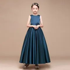 子供ドレス 発表会ドレス こどもドレス キッズドレス 韓国 ジュニアドレス 女の子 ロングドレス タフタ素材を使用したドレス 子供 結婚式 七五三 ドレス 子供 フォーマル 子供フォーマル コンクール ドレス 子どもドレス muself03