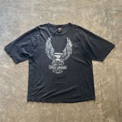 80s USA製 ハーレーダビッドソン Tシャツ Hanesボディ 墨黒 - メルカリ