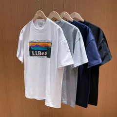 L.L.Bean  Tシャツ｜クラシック ロゴ入り 半袖 アメリカンカジュアル 男女兼用 洗濯強い アウトドア 普段着 4色展開