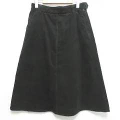 美品 23AW MHL. エムエイチエル マーガレットハウエル DRY COTTON NEEDLECORD ロング ミモレ丈 コーデュロイスカート 2 カーキ レディース 古着 中古 USED