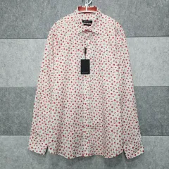 新品 付加価値 BUGATCHI メンズ カジュアル パターン シャツ サイズ M ）