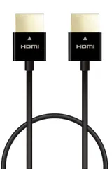 ハイスピード 30cm 極細 スーパースリム 4K・2K 【HIGH ケーブル SPEED with ETHERNET認証済み】 HDMI 3重シールド 金メッキ ARC エレコム テレビ・パソコン・ゲーム機など対応 黒 ECDH-HD14SS03BK