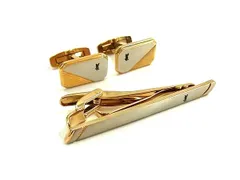 ■美品■ YVESSAINTLAURENT イヴサンローラン ヴィンテージ ネクタイピン カフスボタン カフリンクス 2点セット シルバー系DJ8807